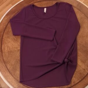 LuLaRoe Deep Purple Long Sleeve Top